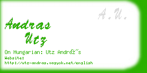 andras utz business card
